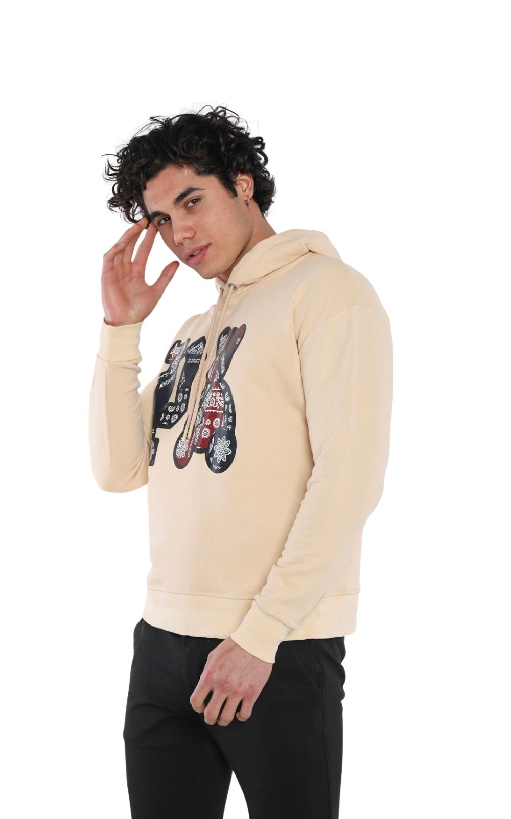 Sweatshirt Imprimé 22KO 5022 en Beige 12€ HT/unité
