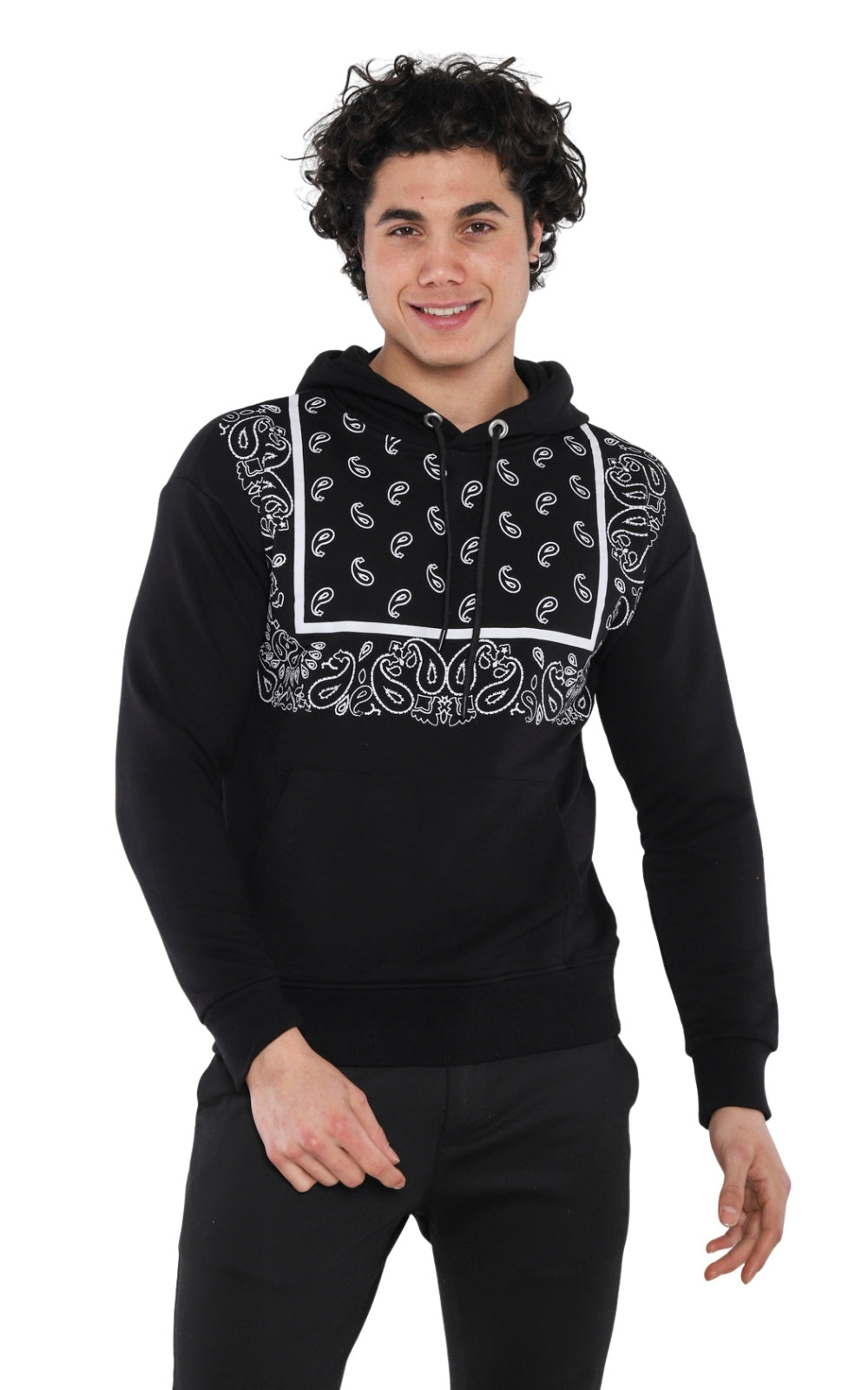 Sweatshirt Imprimé 22KO 5031 en Noir