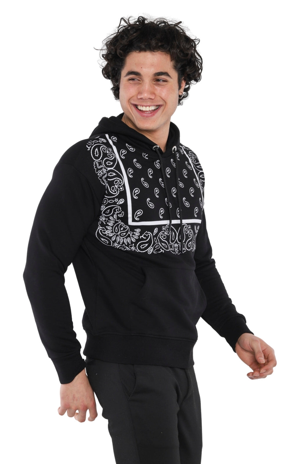 Sweatshirt Imprimé 22KO 5031 en Noir