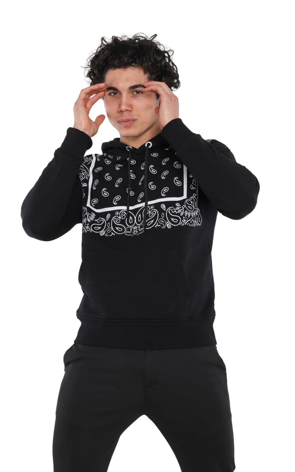Sweatshirt Imprimé 22KO 5031 en Noir