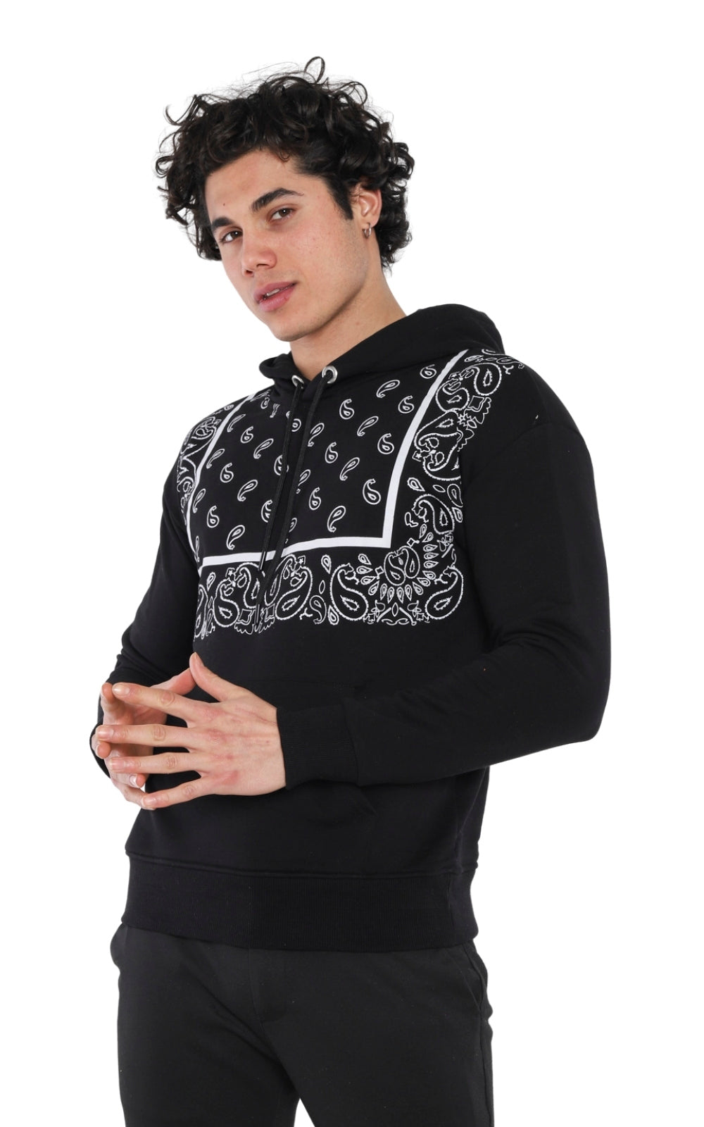Sweatshirt Imprimé 22KO 5031 en Noir