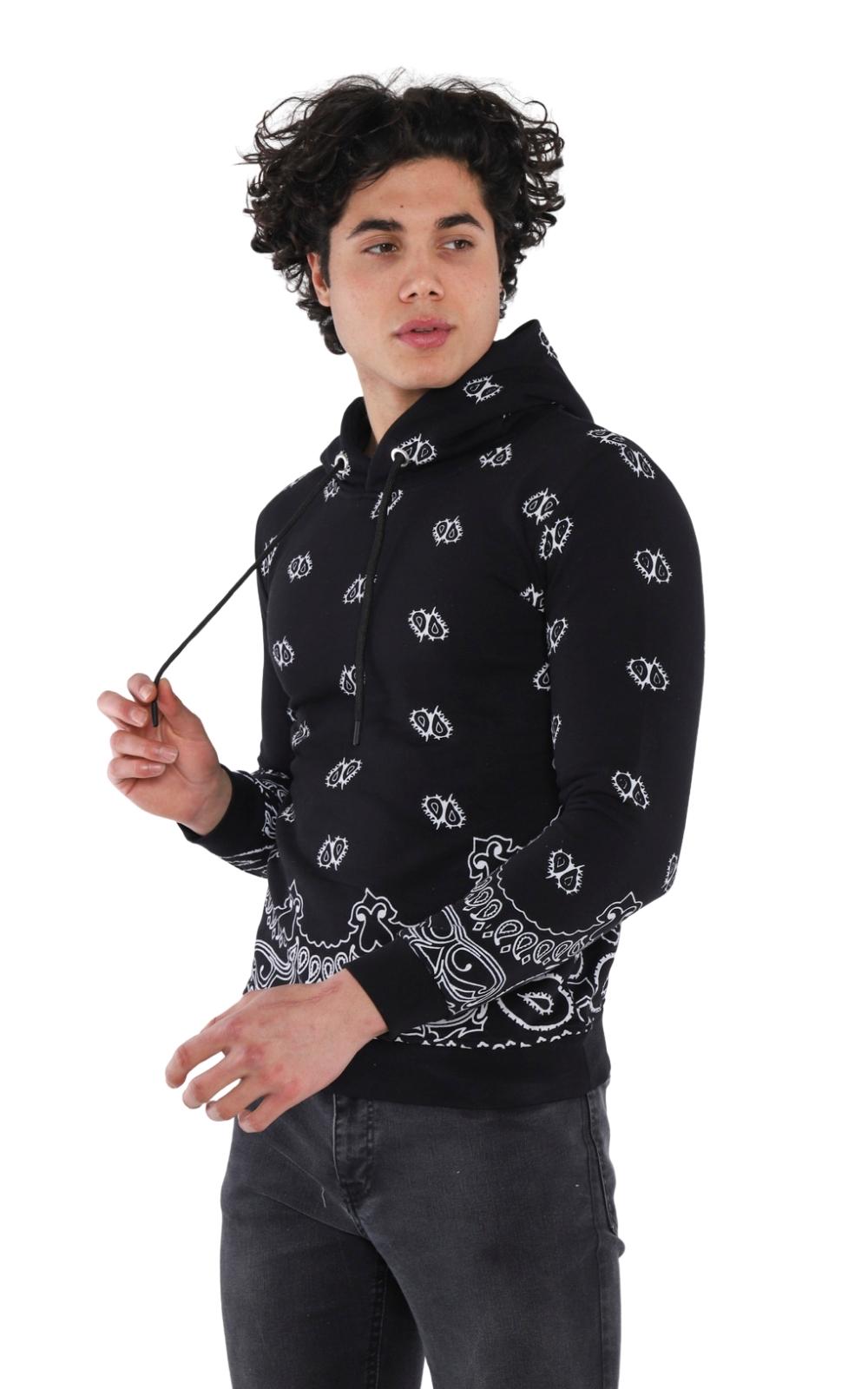 Sweatshirt Imprimé Ref. 22KK 501 Couleur Noir 12€ HT/Unité