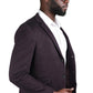 Blazer Homme Slim Fit Deux Boutons Ref. RR Ecrin Couleur Aubergine 22€ HT/Unité
