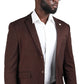 Blazer Homme Slim Fit Deux Boutons Ref. RR Ecrin Couleur Marron 22€ HT/Unité