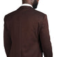 Blazer Homme Slim Fit Deux Boutons Ref. RR Ecrin Couleur Marron 22€ HT/Unité